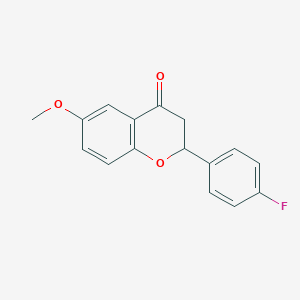 Chemical structure of 2-(4-fluorophenyl)-6-methoxychroman-4-one