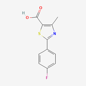 Chemical structure of 2-(4-Fluorophenyl)-4-methylthiazole-5-carboxylic acid