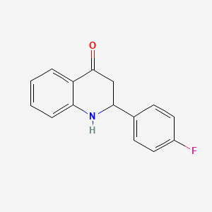 Chemical structure of 2-(4-Fluorophenyl)-2,3-dihydro-4(1H)-quinolinone