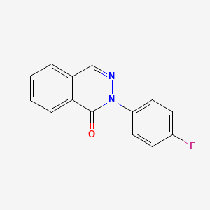 Chemical structure of 2-(4-fluorophenyl)-1(2H)-phthalazinone