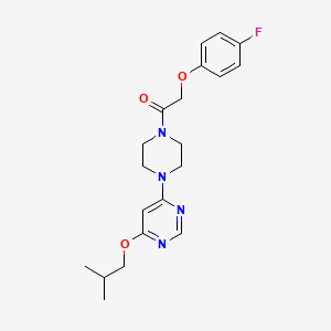 Chemical structure of 2-(4-Fluorophenoxy)-1-(4-(6-isobutoxypyrimidin-4-yl)piperazin-1-yl)ethanone