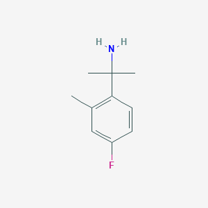 Chemical structure of 2-(4-fluoro-2-methylphenyl)propan-2-amine hydrochloride