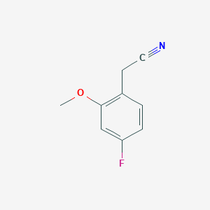 Chemical structure of 2-(4-Fluoro-2-methoxyphenyl)acetonitrile