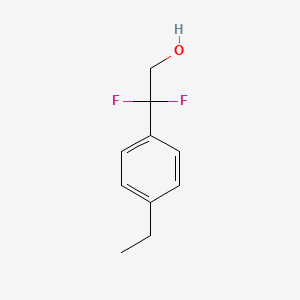 Chemical structure of 2-(4-ethylphenyl)-2,2-difluoroethan-1-ol