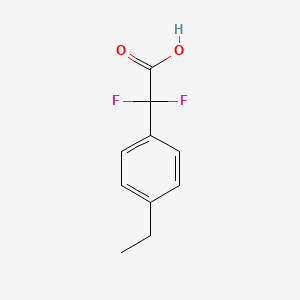 Chemical structure of 2-(4-ethylphenyl)-2,2-difluoroacetic acid