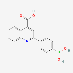 Chemical structure of 2-(4-boronophenyl)quinoline-4-carboxylic Acid