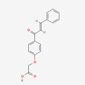 Chemical structure of 2-(4-cinnamoylphenoxy)acetic acid