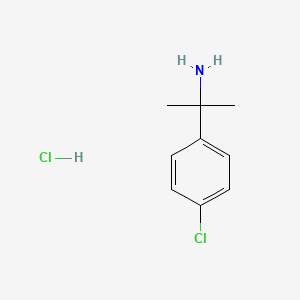 Chemical structure of 2-(4-Chlorophenyl)propan-2-amine hydrochloride