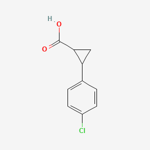 Chemical structure of 2-(4-Chlorophenyl)cyclopropanecarboxylic acid
