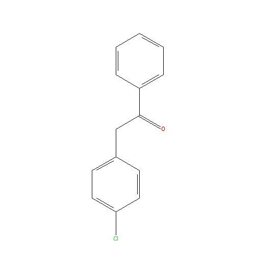 Chemical structure of 2-(4-Chlorophenyl)acetophenone