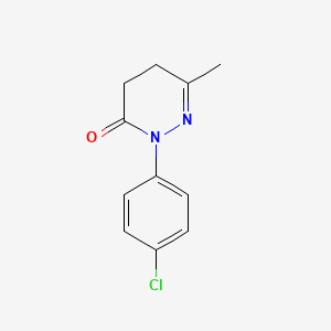 Chemical structure of 2-(4-Chlorophenyl)-6-methyl-4,5-dihydropyridazin-3(2H)-one