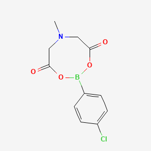 Chemical structure of 2-(4-Chlorophenyl)-6-methyl-1,3,6,2-dioxazaborocane-4,8-dione