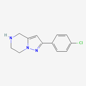 Chemical structure of 2-(4-Chlorophenyl)-4,5,6,7-tetrahydropyrazolo[1,5-a]pyrazine