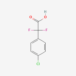 Chemical structure of 2-(4-chlorophenyl)-2,2-difluoroacetic acid