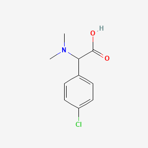 Chemical structure of 2-(4-Chlorophenyl)-2-(dimethylamino)acetic acid