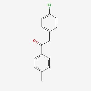Chemical structure of 2-(4-chlorophenyl)-1-(p-tolyl)ethanone