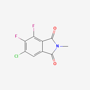 Chemical structure of 2-(4-chloro-3-cyanophenyl)-2,2-difluoroacetic acid