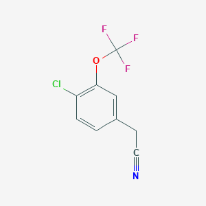 Chemical structure of 4-Chloro-3-(trifluoromethoxy)phenylacetonitrile