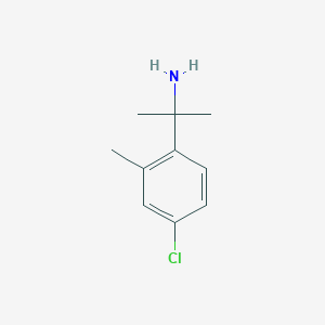 Chemical structure of 2-(4-chloro-2-methylphenyl)propan-2-amine hydrochloride