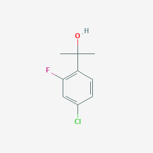 Chemical structure of 2-(4-Chloro-2-fluorophenyl)propan-2-ol