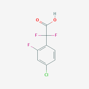 Chemical structure of 2-(4-chloro-2-fluorophenyl)-2,2-difluoroacetic acid