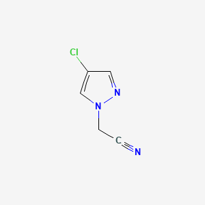 Chemical structure of (4-chloro-1H-pyrazol-1-yl)acetonitrile