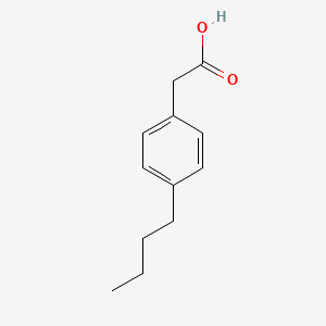 Chemical structure of 2-(4-butylphenyl)acetate