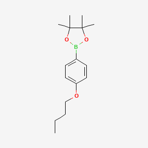 Chemical structure of 2-(4-Butoxyphenyl)-4,4,5,5-tetramethyl-1,3,2-dioxaborolane