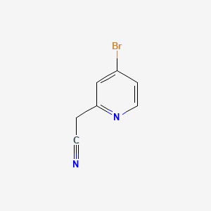 Chemical structure of 2-(4-Bromopyridin-2-yl)acetonitrile