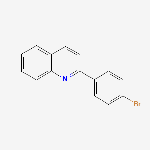 Chemical structure of 2-(4-Bromophenyl)quinoline