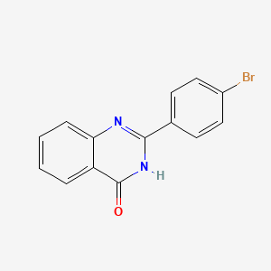 Chemical structure of 2-(4-Bromophenyl)quinazolin-4(3H)-one