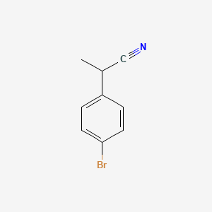 Chemical structure of 2-(4-Bromophenyl)propanenitrile