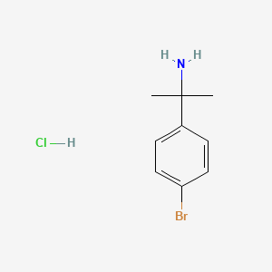 Chemical structure of 2-(4-bromophenyl)propan-2-amine hydrochloride