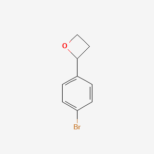 Chemical structure of 2-(4-Bromophenyl)oxetane