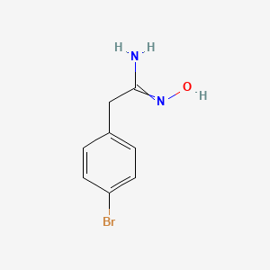 Chemical structure of 2-(4-Bromophenyl)-N-hydroxyacetimidamide