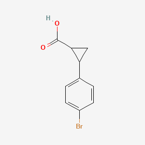 Chemical structure of 2-(4-Bromophenyl)cyclopropanecarboxylic acid