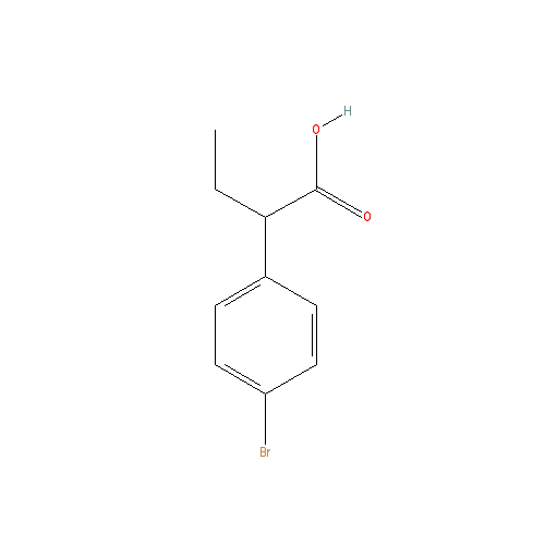 Chemical structure of 2-(4-Bromophenyl)butanoic acid