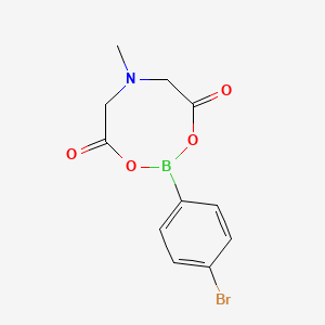 Chemical structure of 2-(4-Bromophenyl)-6-methyl-1,3,6,2-dioxazaborocane-4,8-dione