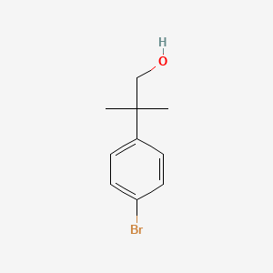 Chemical structure of 2-(4-Bromophenyl)-2-methylpropan-1-ol