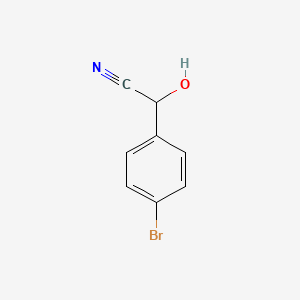 Chemical structure of 2-(4-Bromophenyl)-2-hydroxyacetonitrile