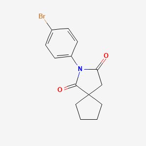 Chemical structure of 2-(4-Bromophenyl)-2-azaspiro[4.4]nonane-1,3-dione