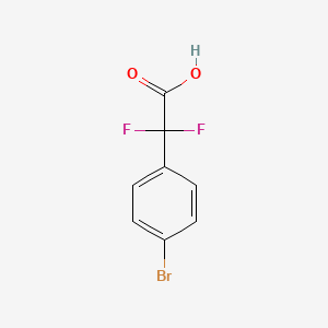 Chemical structure of 2-(4-bromophenyl)-2,2-difluoroacetic acid