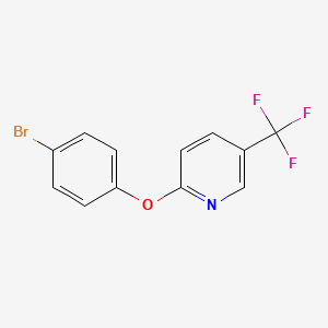 Chemical structure of 2-(4-Bromophenoxy)-5-(trifluoromethyl)pyridine
