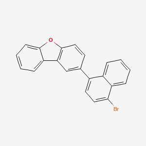 Chemical structure of 2-(4-Bromonaphthalen-1-yl)dibenzo[b,d]furan
