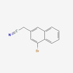 Chemical structure of 2-(4-Bromonaphthalen-2-yl)acetonitrile