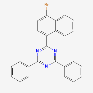 Chemical structure of 2-(4-Bromonaphthalen-1-yl)-4,6-diphenyl-1,3,5-triazine