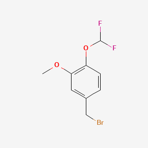 Chemical structure of 2-(4-bromo-3-methoxyphenyl)-2,2-difluoroethan-1-ol
