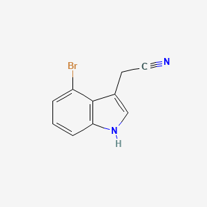 Chemical structure of 2-(4-Bromo-3-indolyl)acetonitrile