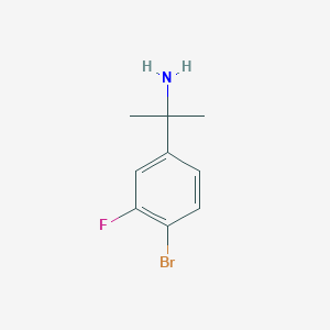 Chemical structure of 2-(4-bromo-3-fluorophenyl)propan-2-amine hydrochloride