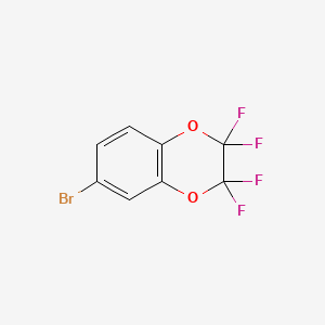 Chemical structure of 2-(4-bromo-3,5-difluorophenyl)-2,2-difluoroacetic acid